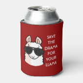 Sparen de Drama voor Uw Llama Blikjeskoeler (Blikje Voorkant)