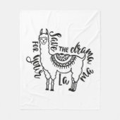 Sparen de drama voor Uw Llama Fleece Deken (Voorkant)