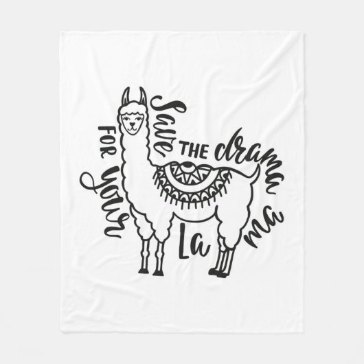 Sparen de drama voor Uw Llama Fleece Deken (Voorkant)