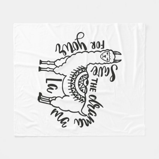 Sparen de drama voor Uw Llama Fleece Deken (Voorkant (Horizontaal))