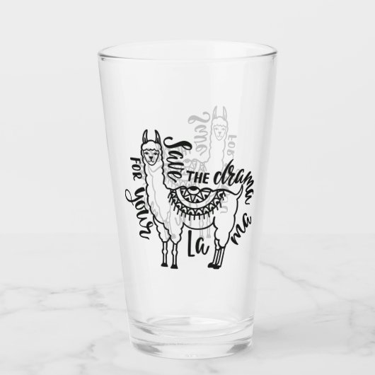 Sparen de drama voor Uw Llama Glas (Voorkant)