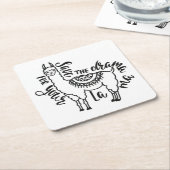 Sparen de drama voor Uw Llama Kartonnen Onderzetters (Schuin)