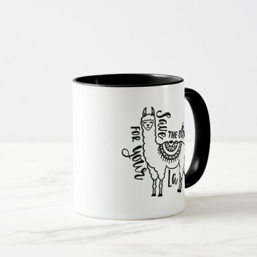 Sparen de drama voor Uw Llama Mok (Voorkant rechts)