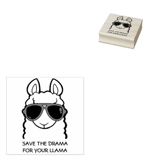 Sparen de Drama voor Uw Llama Rubberstempel (Gestempeld)