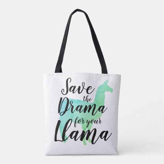 Sparen de Drama voor uw Llama Tote Bag (Achterkant)