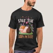 Sparen de drijfmest Potato Wheek Cavy Lover Guinea T-shirt (Voorkant)