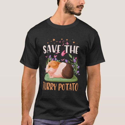 Sparen de drijfmest Potato Wheek Cavy Lover Guinea T-shirt (Voorkant)