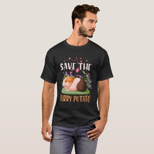 Sparen de drijfmest Potato Wheek Cavy Lover Guinea T-shirt (Voorkant volledig)