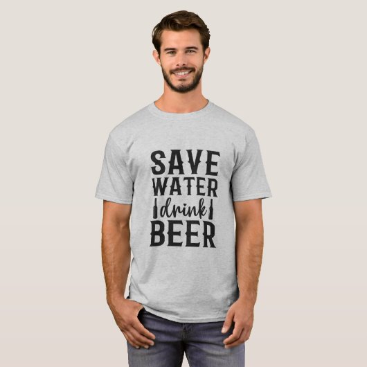 Sparen de Drink van de Bier T-Shirt (Voorkant volledig)