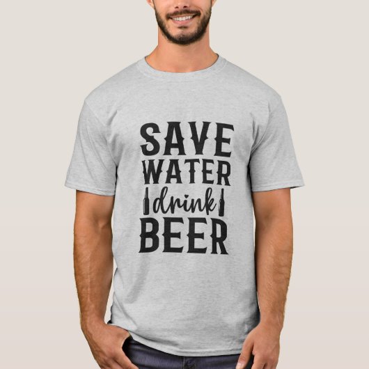 Sparen de Drink van de Bier T-Shirt (Voorkant)