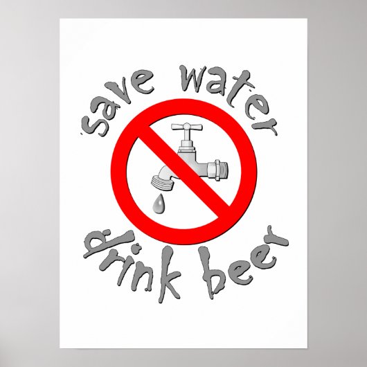 Sparen de Drink van het Beer Funny Drink Ontwerp Poster (Voorkant)