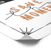 Sparen de  Druk van de Camera van het Moment Poster (Hoek)