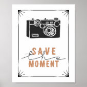 Sparen de  Druk van de Camera van het Moment Poster (Voorkant)