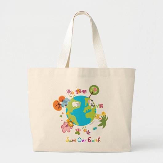 Sparen de Earth Bag Grote Tote Bag (Voorkant)