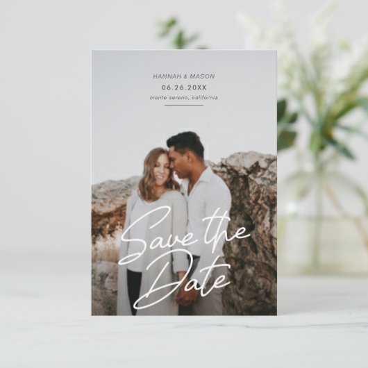 Sparen de Eenvoudige Vloeiende Aankondiging van he (Staand voorkant)