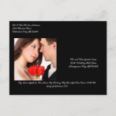 Sparen de Elegante Cala van de Datum Lelie Aankondigingskaart (Achterkant)