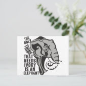 Sparen de Elephants Ban Trophy Hunting Briefkaart (Staand voorkant)