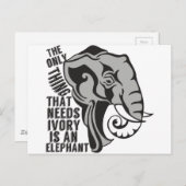 Sparen de Elephants Ban Trophy Hunting Briefkaart (Voorkant / Achterkant)