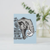 Sparen de Elephants Ban Trophy Hunting Briefkaart (Staand voorkant)