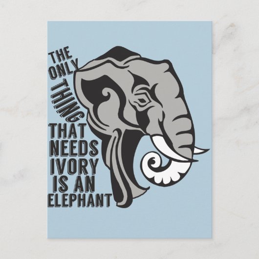 Sparen de Elephants Ban Trophy Hunting Briefkaart (Voorkant)