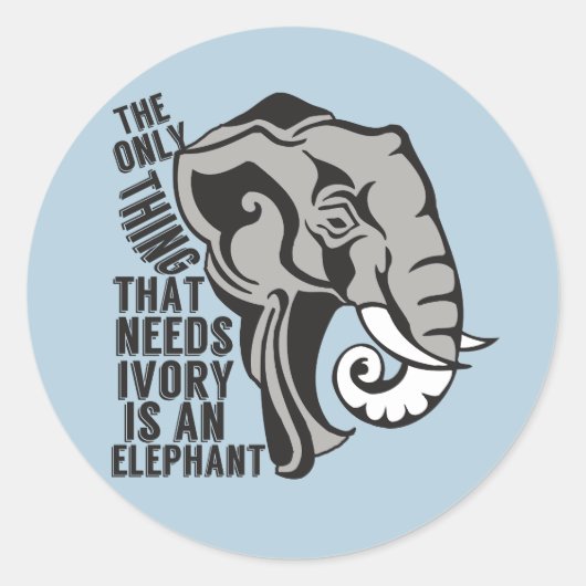 Sparen de Elephants Ban Trophy Hunting Ronde Sticker (Voorkant)