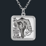 Sparen de Elephants Ban Trophy Hunting Zilver Vergulden Ketting<br><div class="desc">Het enige wat ivoor nodig heeft is een olifant. Dierenrechten zijn zo belangrijk. Stop met het stropen van olifanten en verbiedt de trofeejacht. Wees een dierenactivist met dit schattige geschenk.</div>