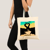 Sparen de Elephants hartboomstammen Tote Bag (Voorkant (product))