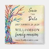 Sparen de Familie van de Boom van de Datum Magnet (Voorkant)