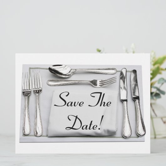 Sparen de Formele Inneringsuitnodiging van de Datu Save The Date (Staand voorkant)