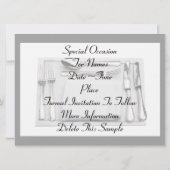 Sparen de Formele Inneringsuitnodiging van de Datu Save The Date (Achterkant)