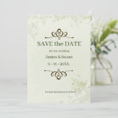 Sparen de Formele Vaste Datum sparen de Kaart van (Staand voorkant)