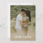 Sparen de Foto Eenvoudige Elegant QR Code van het  Save The Date (Voorkant)