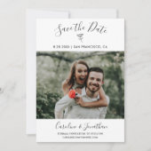 Sparen de Foto Eenvoudige Floral Botanical van de Save The Date (Voorkant)