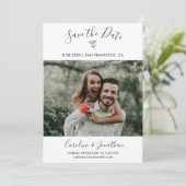 Sparen de Foto Eenvoudige Floral Botanical van de Save The Date (Staand voorkant)