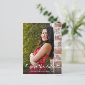 Sparen de Foto Moderne Hart van het Manuscript van Uitnodiging Briefkaart (Staand voorkant)