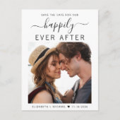 Sparen de Foto van de Datum gelukkig ooit na Aankondigingskaart (Voorkant)