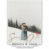 Sparen de Foto van de Datum Gepersonaliseerde Mode Sticker (Voorkant)