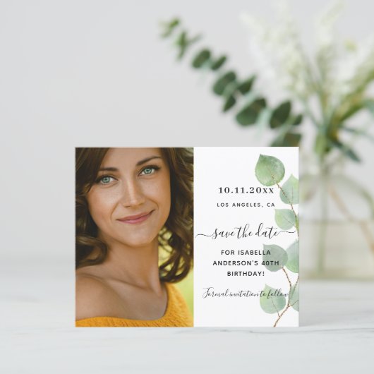 Sparen de foto van de de greenery van de datumverj (Staand voorkant)