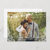 Sparen de Foto van de Las van de Datum en van de L Aankondigingskaart (Voorkant / Achterkant)