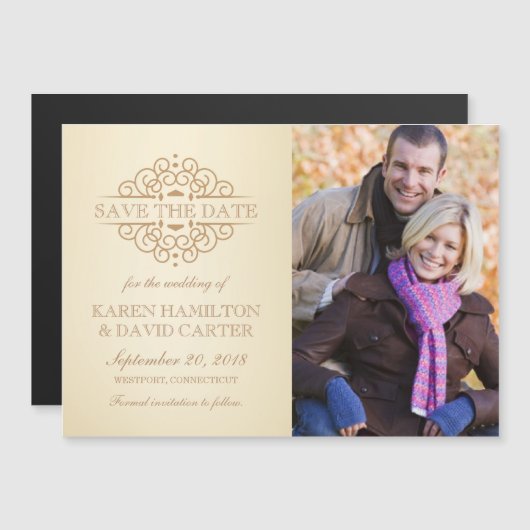 Sparen de  Foto van de Rol van de Datum van het Ve Magnetische Uitnodiging (Voorkant / Achterkant)