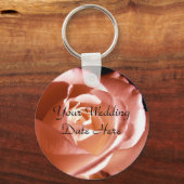 Sparen de Foto van het Roos van de Datum Sleutelhanger (Voorkant)