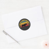 Sparen de   Funny Rhino-minnaar van de Chubby Unic Ronde Sticker (Envelop)