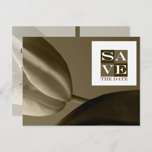 Sparen de Gebeurtenis van de Datum en het Briefkaa Aankondigingskaart (Voorkant / Achterkant)