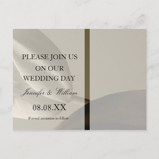 Sparen de Gebeurtenis van de Datum en het Briefkaa Aankondigingskaart (Achterkant)