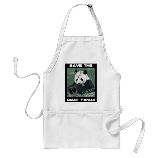 Sparen de Giant Panda Standaard Schort (Voorkant)