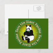 Sparen de Giant Pandas Briefkaart (Voorkant / Achterkant)