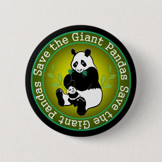 Sparen de Giant Pandas Ronde Button 5,7 Cm