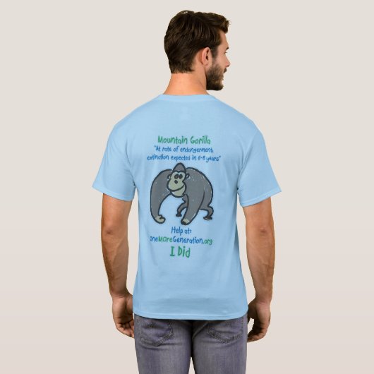 Sparen de Gorilla - Lange Maag T-shirt (Achterkant volledig)