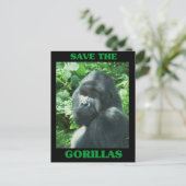 Sparen de Gorillas Briefkaart (Staand voorkant)