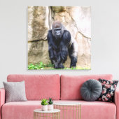 Sparen de Gorillas Canvas Afdruk (Insitu (Woonkamer))